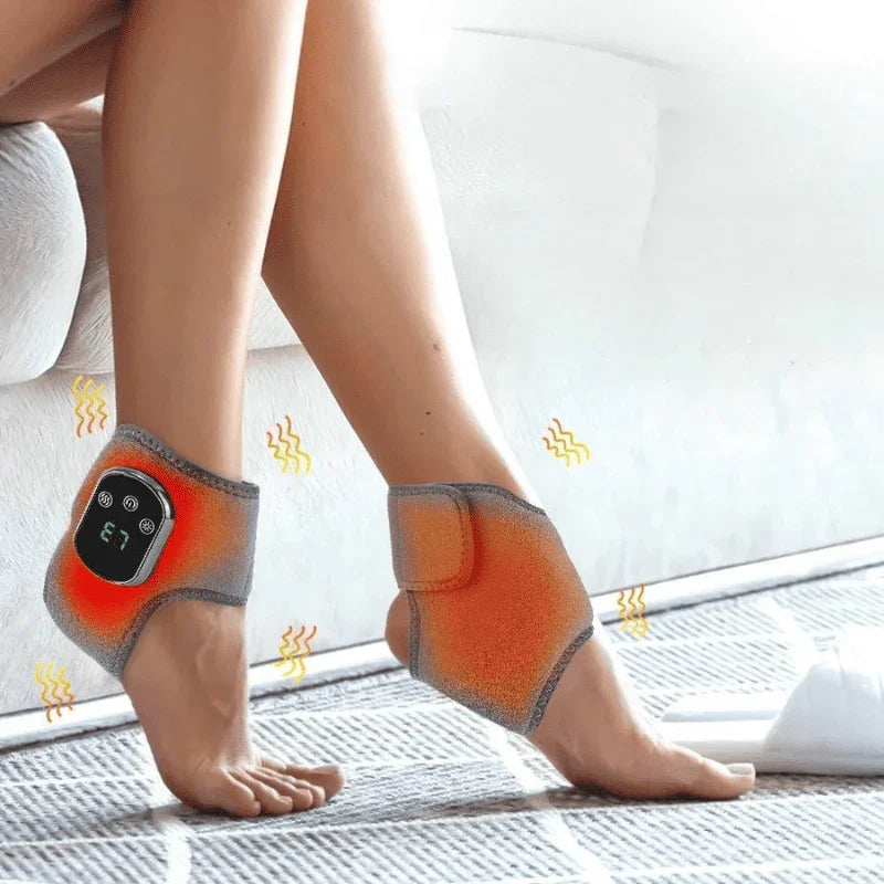 Cinta Massageadora de Tornozelo com Aquecimento Elétrico